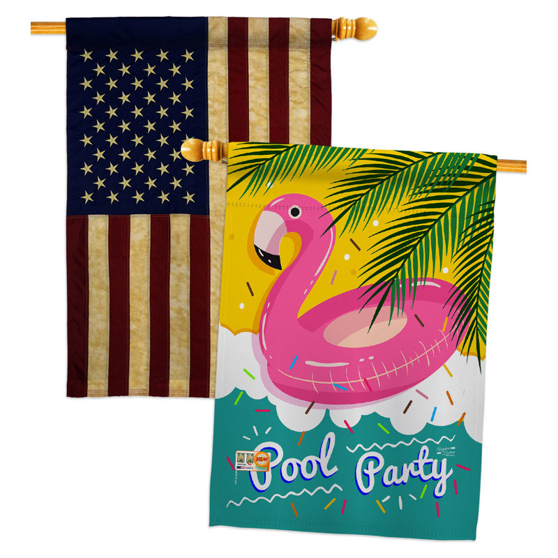 Drapeau de maison à 2 côtés en polyester / mélange de polyester 40 x 28 po