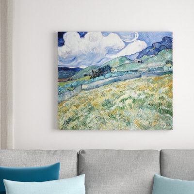 Mountains by Vincent Van Gogh - Wrapped Canvas Print