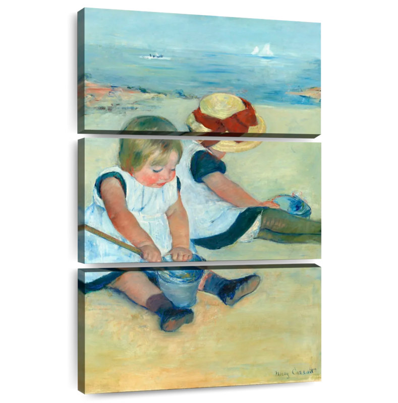 Leisha, enfants jouant sur la plage, 1884