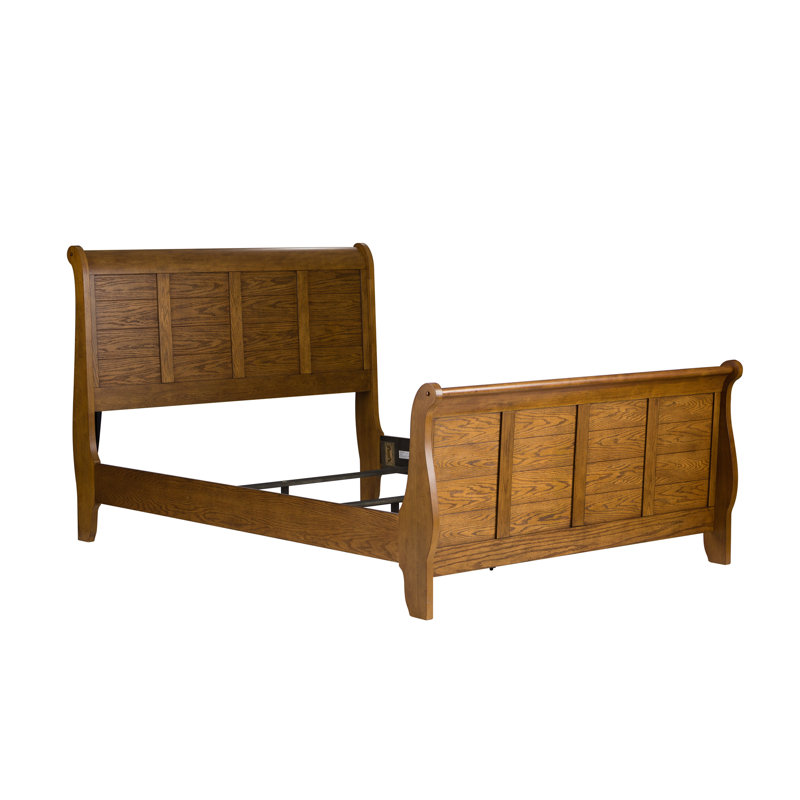 Lit-bateau Oconee, Naturel, Lit double