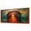 Tunnels de passage lumineux orange et vert - décoration murale de tunnels