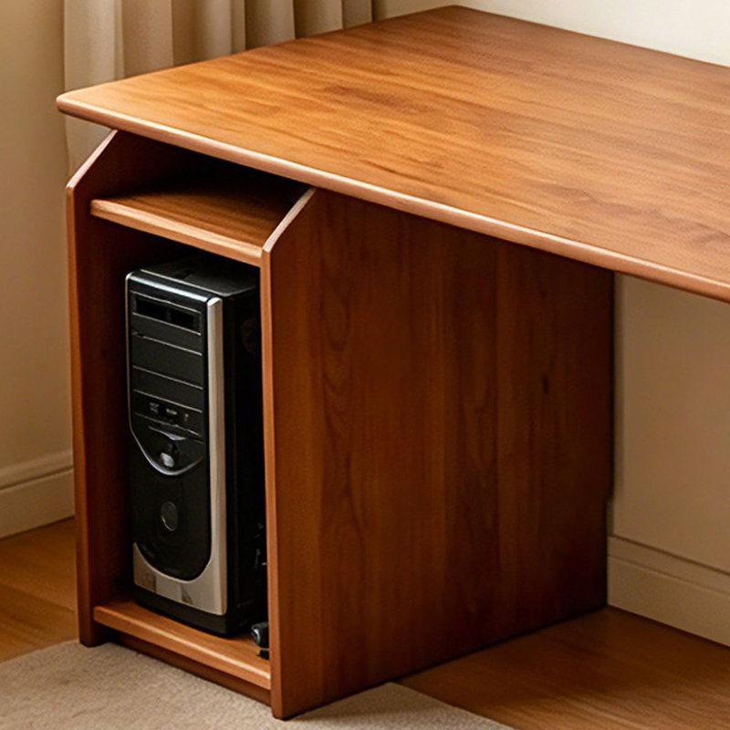 Cherry Rectangular Solid Wood desk, Left Hand Return, 29.53" H x 70.87" W x 25.59" D