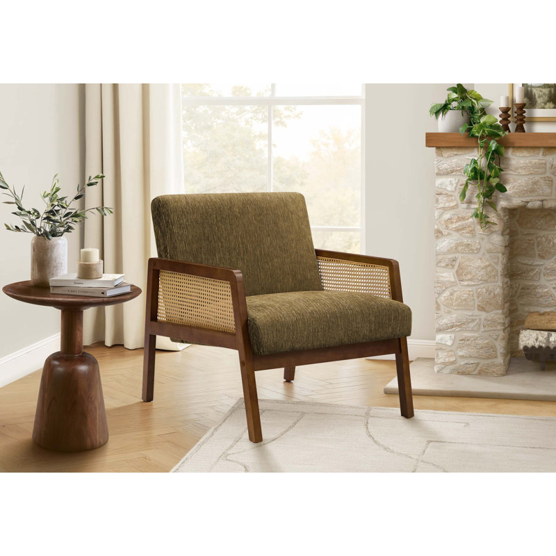 Chaise d'appoint rembourrée moderne Mid Century pour une vie décontractée, Brown