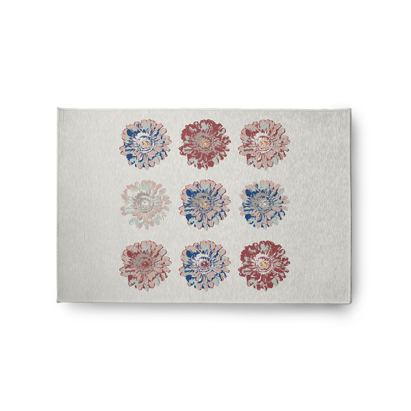 Tapis en chenille à motif floral Gypsy, Rectangle 2 pi x 3 pi