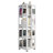 4-Tier All-Steel Rotating Bookshelf With 360° Wheels, Large Size Sturdy & Spacious Book Rack-727359084