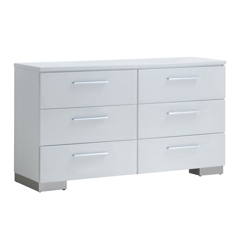 Commode double 6 tiroirs Alei, Blanc