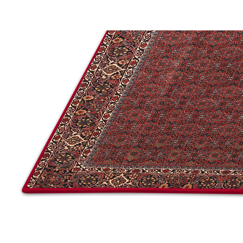 Tapis rouge/rose traditionnel Painuly, Rectangle 5 pi x 7 pi