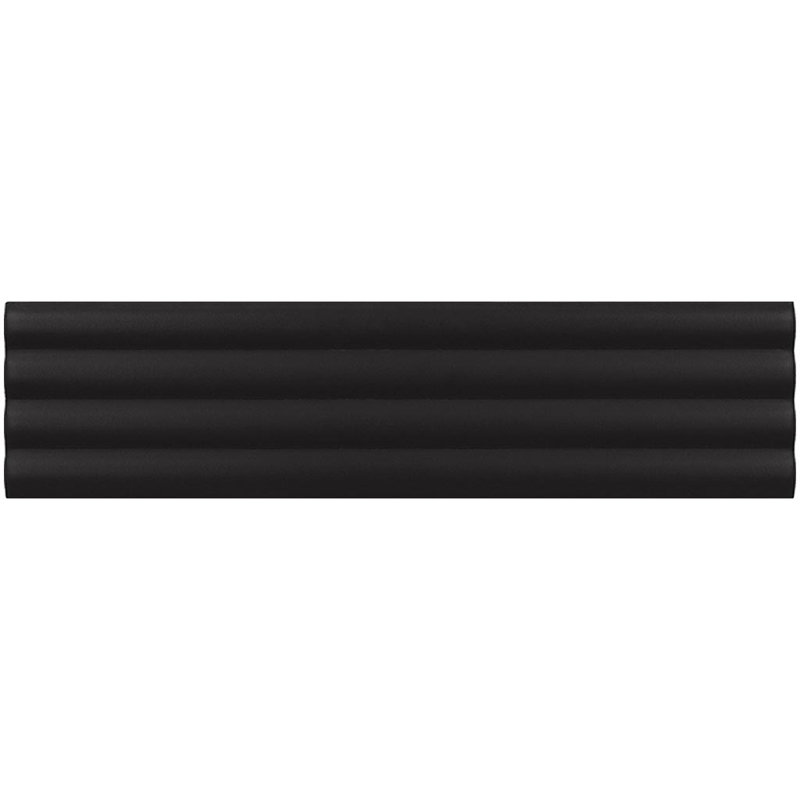 Arte 1.97 in. x 7.87 in. Ceramic Subway Deco Wall Tile (4.52 sq. ft./case) (42-Pack), Black