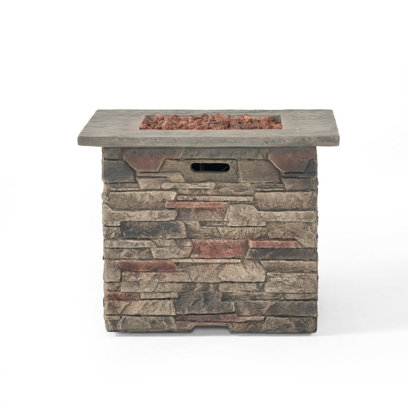 Outdoor Square Propane Fire Pit - 40,000 BTU