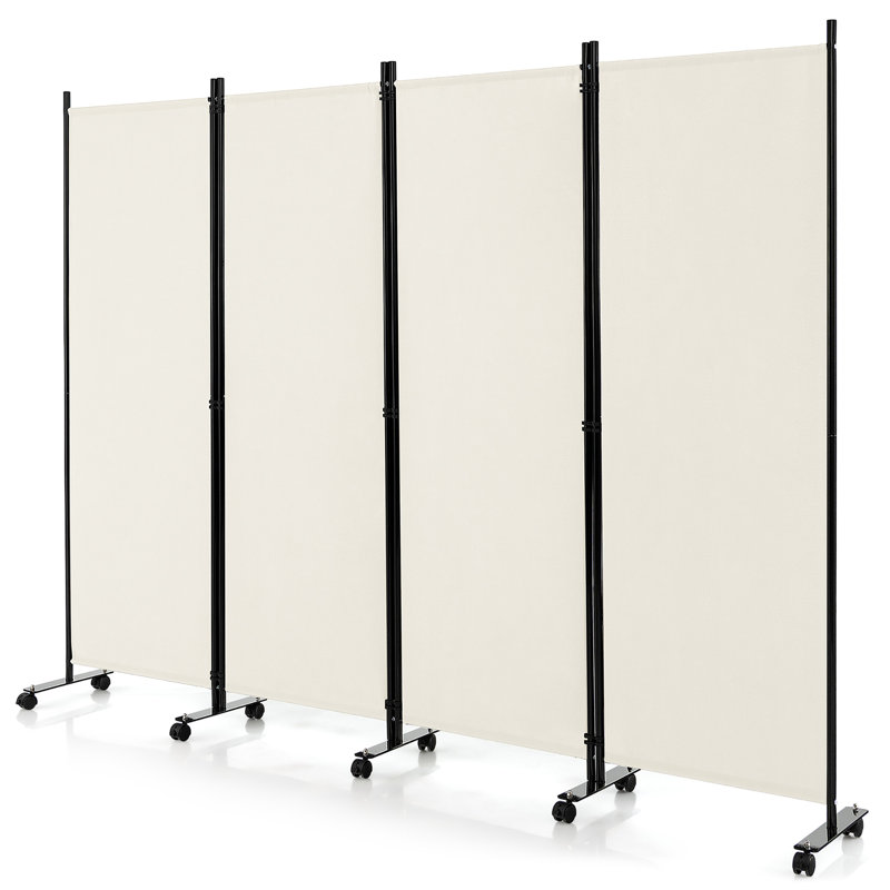 Cloison pliante Aytan, Blanc cassé, 4, H 68 po x l 89 po x P 12 po