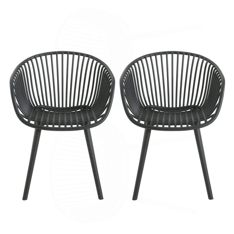 Chaise Mykonos (ensemble de 2), Noir