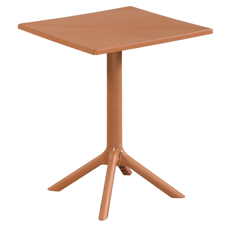 Rimini Outdoor Bistro Table, Square Spacious Tabletop, Terracotta