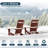 Modern All Weather Outdoor HIPS Plastic/Resin Adirondack Chair Fire Pit Chairs Oversized Patio Chair With Cup Holder(Four SETS)-114509172