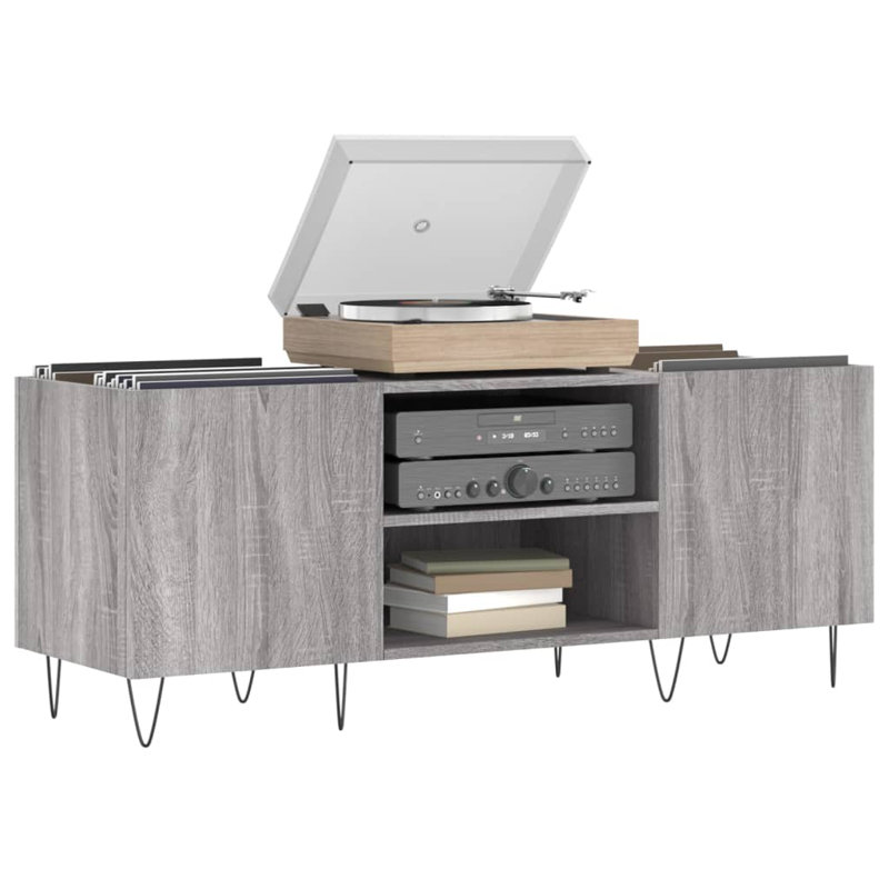 48 cm H Multimedia Storage, Grey Sonoma