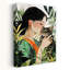 Kitty I Love You 1 Contemporary Cat Plant Wall Art Print 1 Piece Wrapped Canvas Wall Art-590850329
