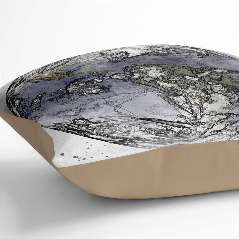 Image of Earth Cushion with Filling, Stone, 40cm H x 40cm W x 15cm D