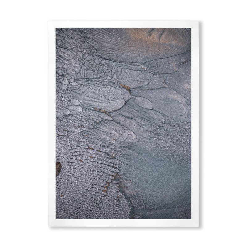«Dramatic Grey», art mural moderne sur toile, H 20 po x l 12 po x P 1 po, Cadre photo blanc