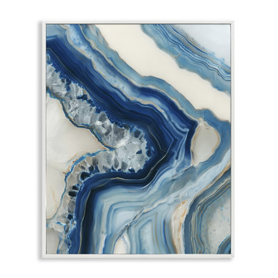 Sea Colored Stones Geode Framed Giclee, design by Svetlana Aleynikova