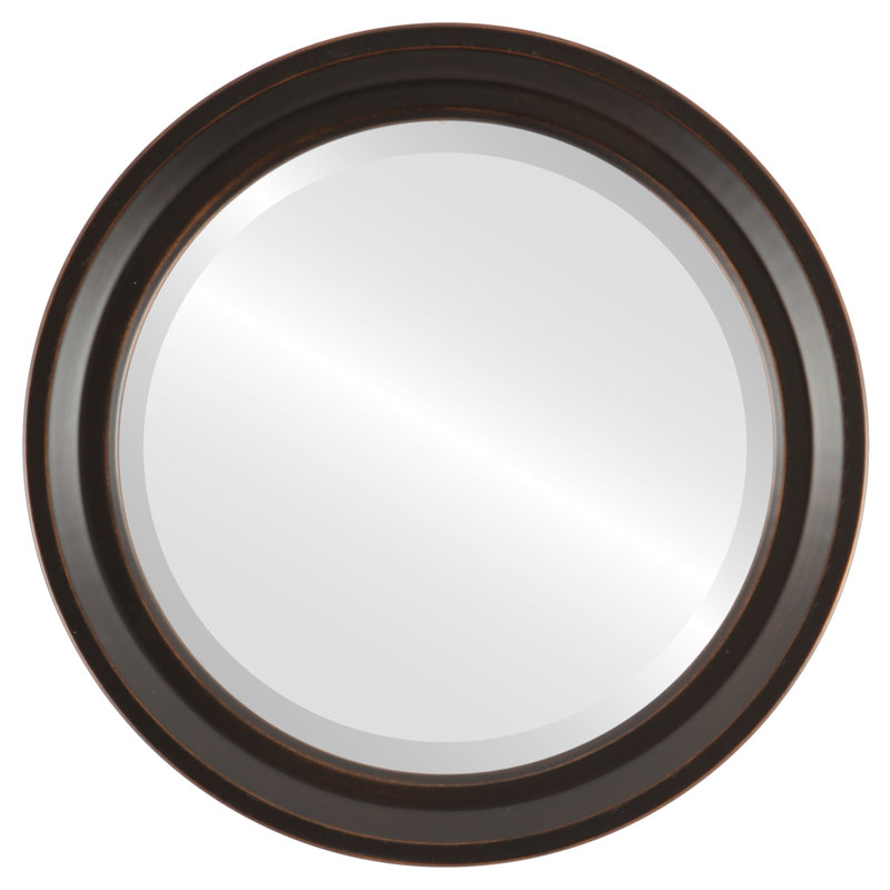 Goulet Round Mirror, 27" x 27", Rubbed Bronze