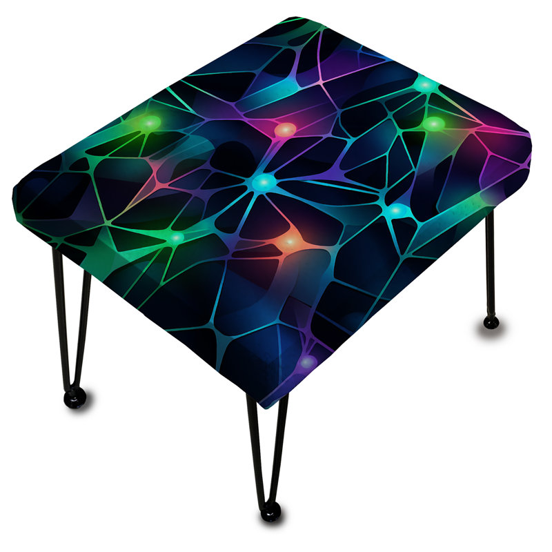 Poupart Lumineux Neon Silhouette - Repose-pieds rectangulaire géométrique