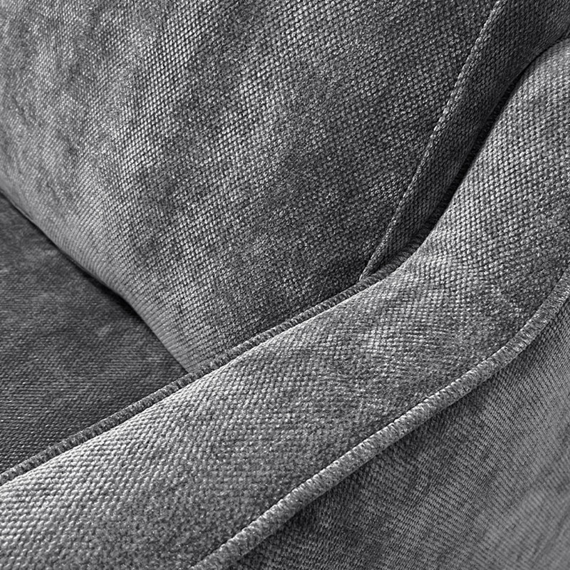 Fauteuil d'appoint confortable en chenille avec pieds en bois durables pour la maison