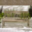 Banc à 2 places avec table encastrée Lock Garden - Bois massif pour patio rustique moderne