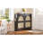 Mid - Century Black Shoe Cabinet With 4 Flip Drawers And 2 Hooks, Freestanding For Hallway, Ventilated To Keep Fresh, Reliable Rack Build-170079379