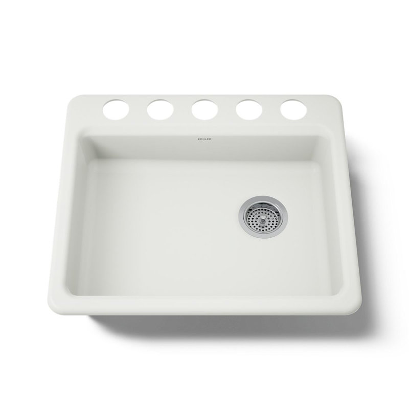 Riverby 25" L x 22" W Undermount Single Bowl Kitchen Sink, Dune