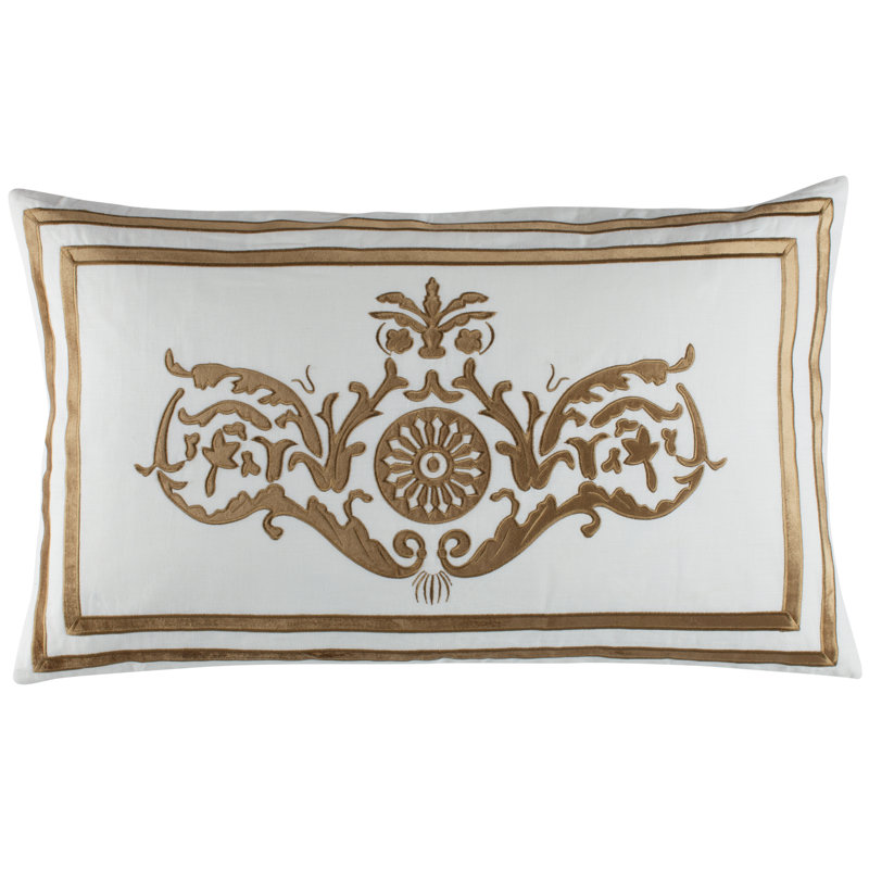 Paris Appliqued Feather Linen Throw Pillow