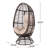 Swivel Patio Egg Chair With Water- Cushions - Modern Basket Design For Outdoor & Indoor Use 30.1"w X 27.58"d 59.64"h Long-lasting Material Cushioning