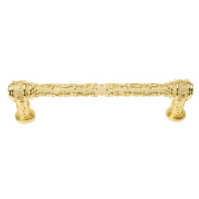 EDGAR BEREBI GIVERNY 8" CENTER TO CENTER SMALL APPLIANCE PULL IN POLISH GOLD PLATE