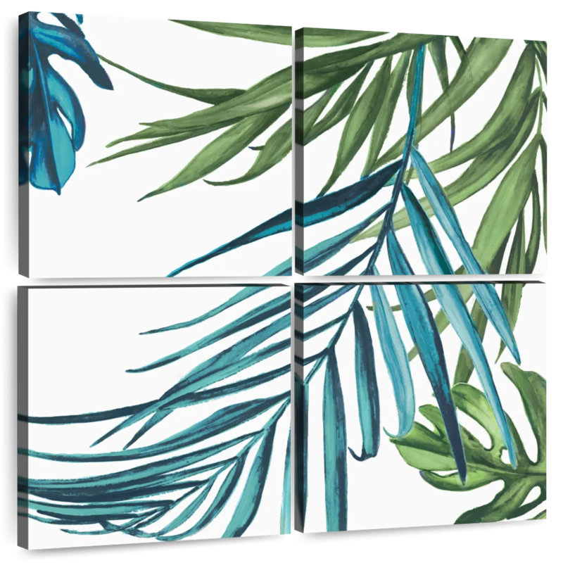 Feuilles de palmier I, H 38 po x l 38 po