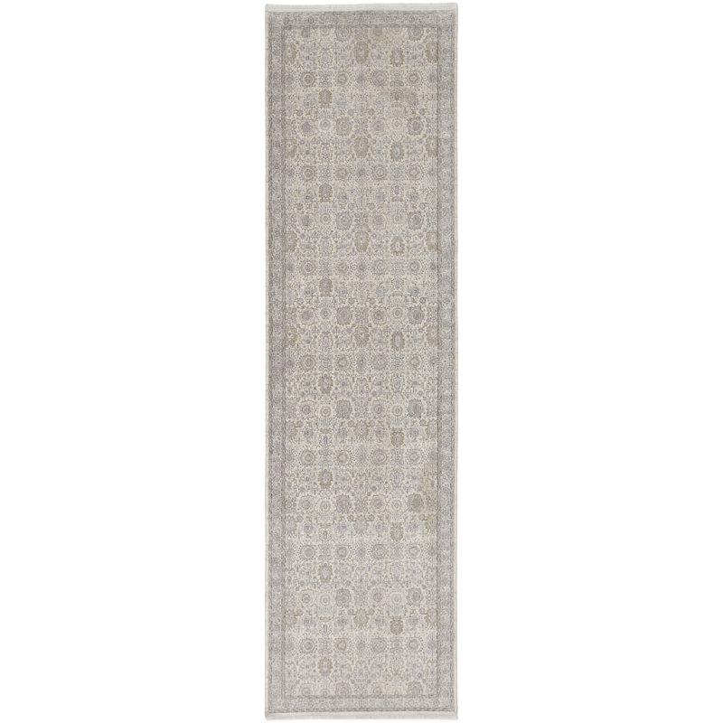 Tapis oriental en polyester / acrylique Gilford, Tapis de couloir 2 pi 8 po x 10 pi