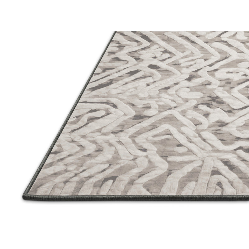 Silky Soft Plush Gray Area Rug, Square 7'