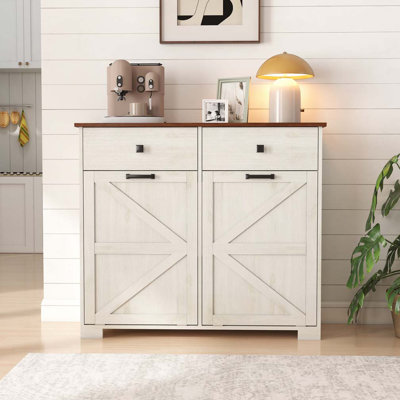 Farmhouse Double Tilt Out Trash Cabinet for 20 Gallon Trash Cans