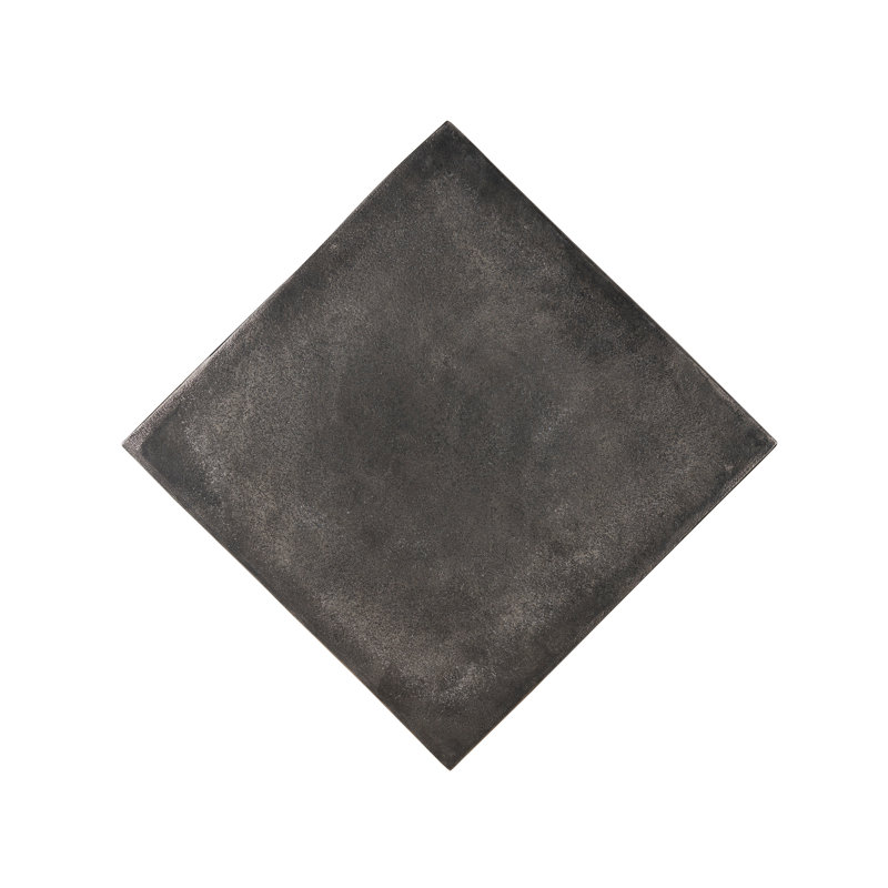 Graphite Gray Square Aluminum Modern Side Table