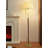 Vintage-Style Iron, Fabric & PVC Floor Lamp