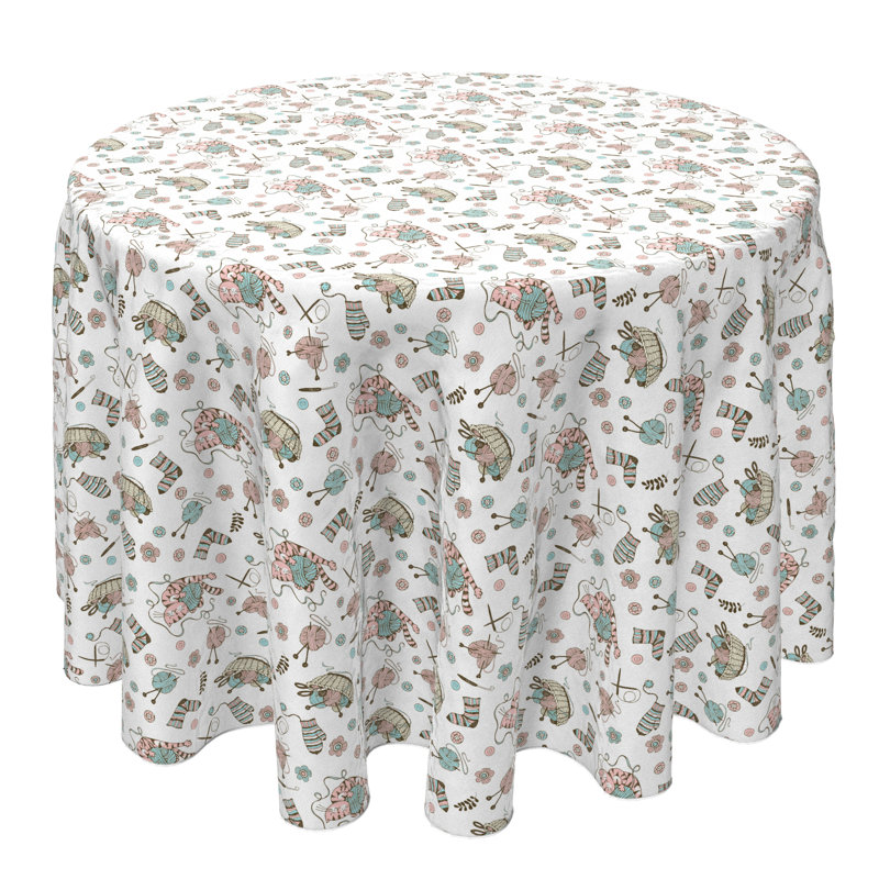 Round Cotton Twill Tablecloth