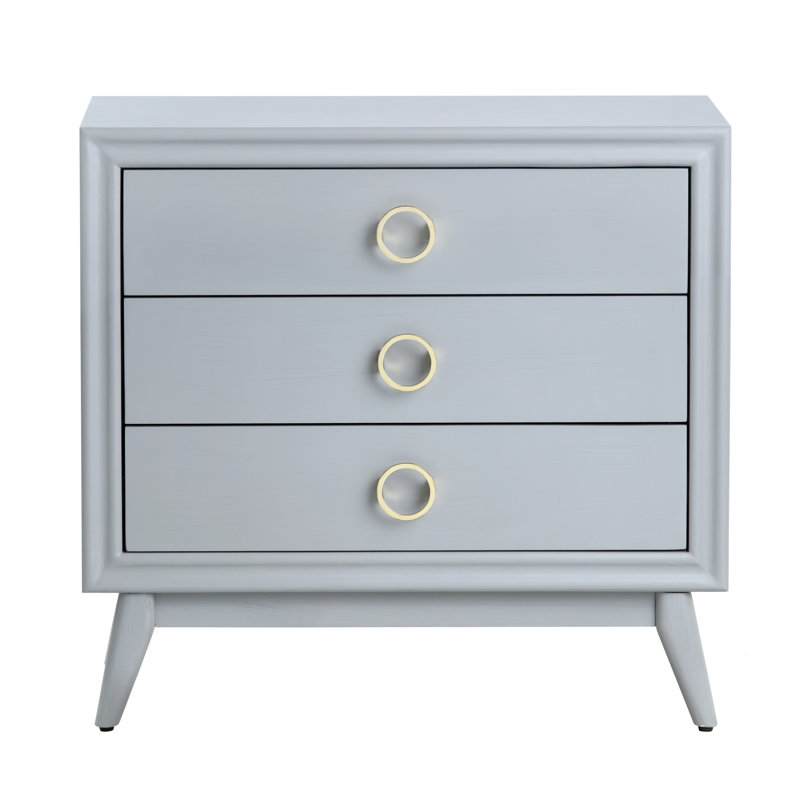 3 Drawer Accent Chest, White
