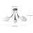 3-lamp flower shaped dimmable iron ceiling light
