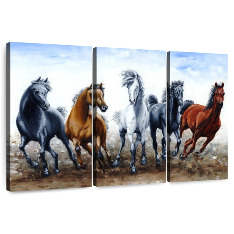 Brampt Wild Arabians, 28" H x 45" W