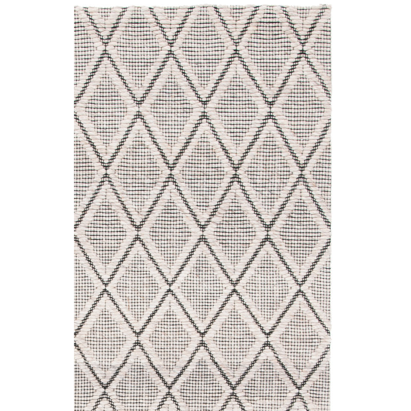 Marbella Hand Woven Wool And Cotton With Latex Geometric Rug, Rectangle 5' x 8'