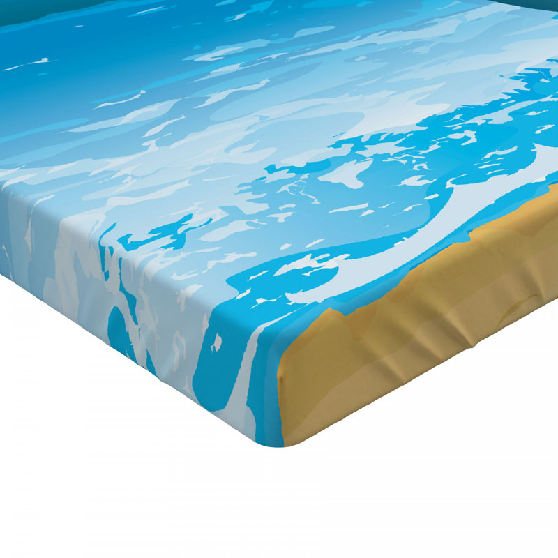 Beach Microfiber Fitted Sheet, Twin Fitted Sheet