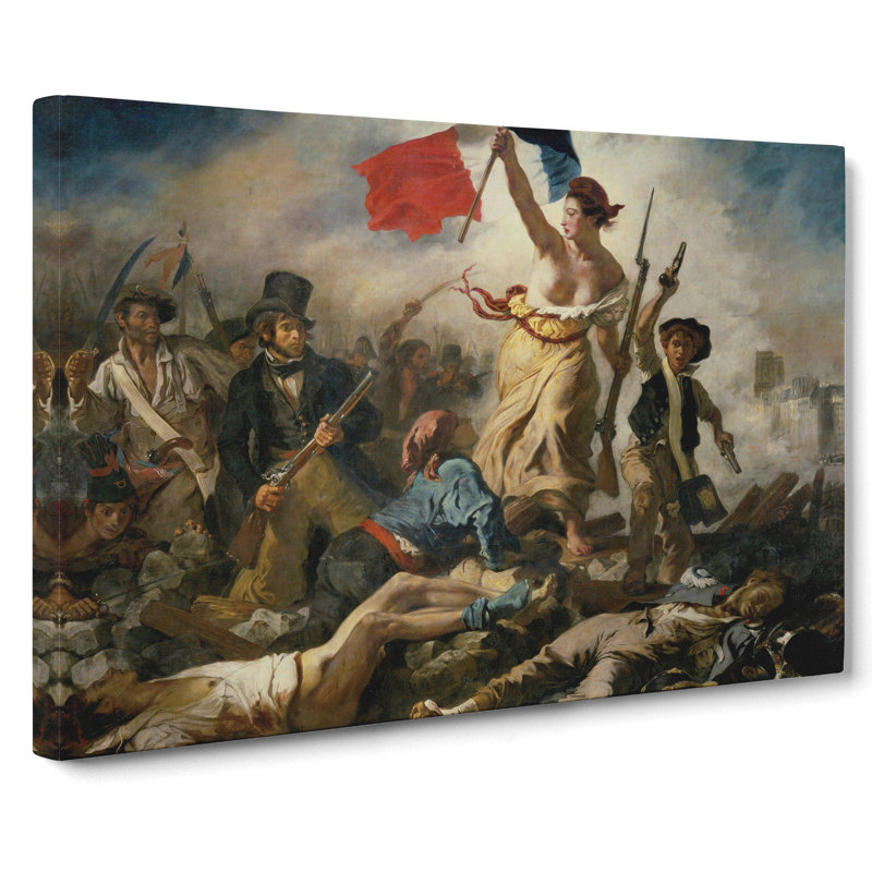 Liberty Leading The People by Eugene Delacroix - Wrapped Canvas Painting, 50cm H x 76cm W x 3cm D