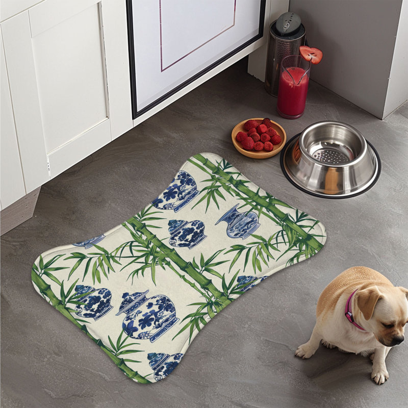 Bamboo Craftsmanship - Tapis d'alimentation en os 1 pièce, XL (18 po)