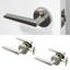 Poignée de porte Halo Design moderne dissimulé pour (lit et salle de bain) - Style minimaliste élégant en nickel brossé-114645520