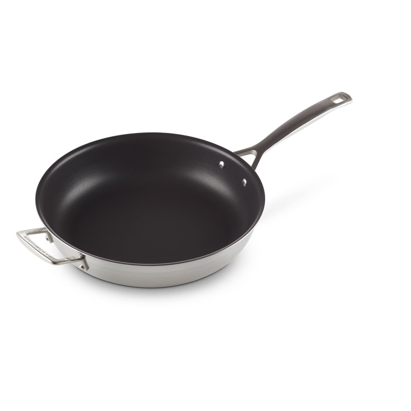 Le Creuset Classic Stainless Steel Round Nonstick Frying Pan, 12 In.