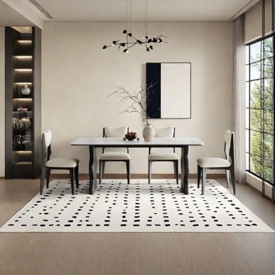 Wabi-sabi style ash wood dining table