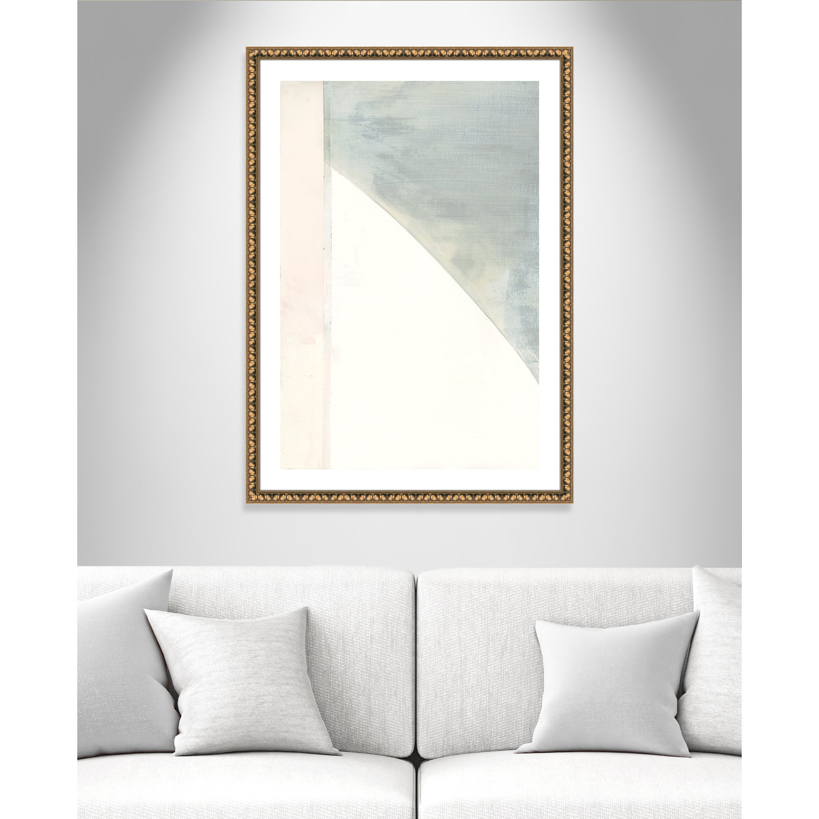 In Neutral I - Painting Print, Gold Bead Framed Paper, 41.5" H x 29.5" W x 1.13" D