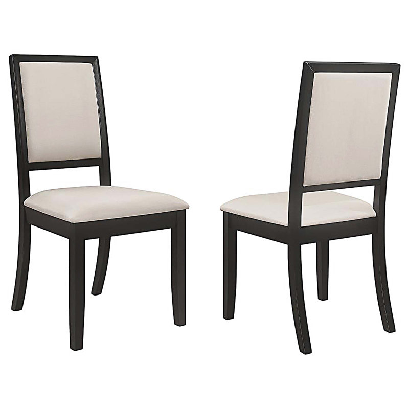 Chaise d'appoint rembourrée, ensemble de 2